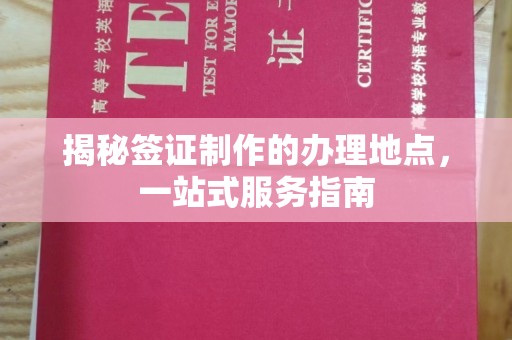 龙口揭秘签证制作的办理地点，一站式服务指南